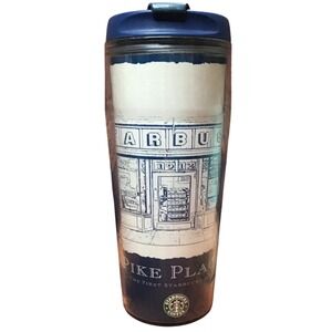 Vintage Starbucks Tumbler 2004 Pike Place First Starbucks Store 16 oz Acrylic